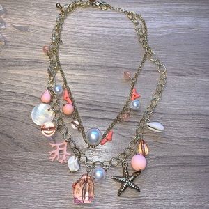 Gold and coral necklace